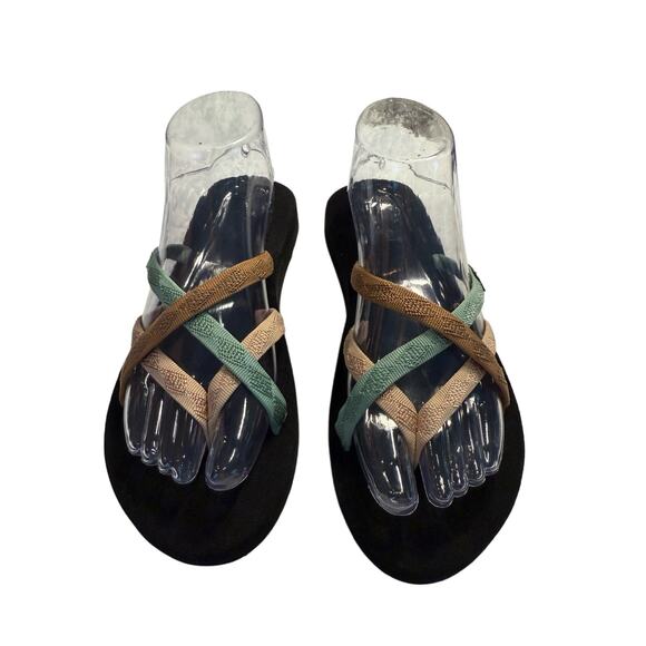 TEVA MIXED B MAPLE SUGAR MULT OLOWAHU SANDAL FLIP FLOPS Strappy EUC Sz‎ 7 - Picture 2 of 4